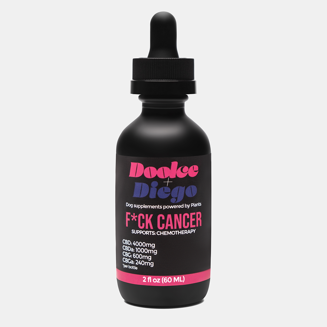 F*ck Cancer - Hemp Oil for Dogs - Doolce + Diego - Plant Focused Wellness for Dogs
