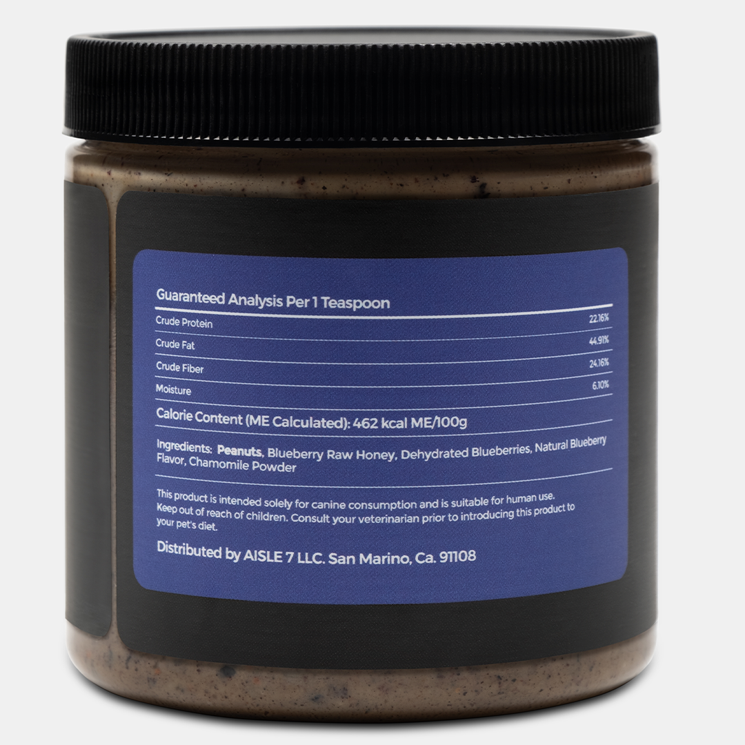 Blueberry Chamomile Peanut Butter For Dogs